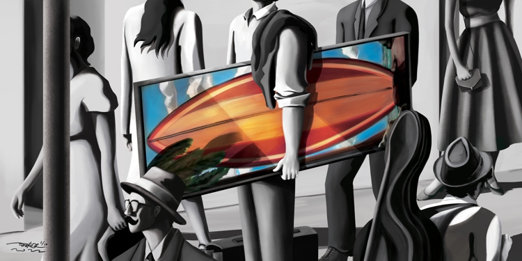 The man with the surfboard picture_Jeroz 